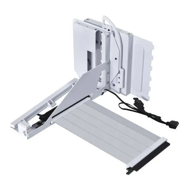 Брекет и кабел Lian Li 4 Slots Vertical GPU Kit v3, PCIe 5.0 за вертикален монтаж на видео карта - Бял