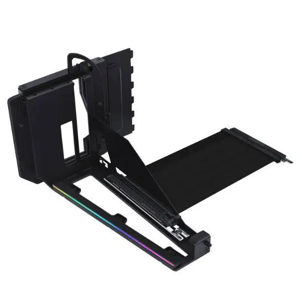 Брекет и кабел Lian Li 4 Slots Vertical GPU Kit v3, PCIe 5.0 за вертикален монтаж на видео карта - Черен