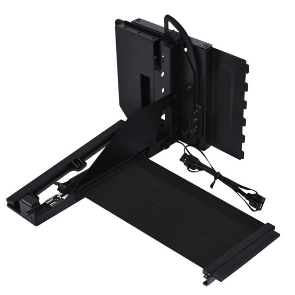 Брекет и кабел Lian Li 4 Slots Vertical GPU Kit v3, PCIe 5.0 за вертикален монтаж на видео карта - Черен