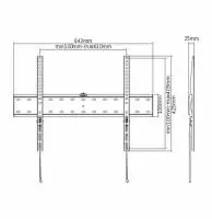 Gembird стенна стойка за телевизор TV Mount - WM-70F-01 - 37"-70", 40 kg