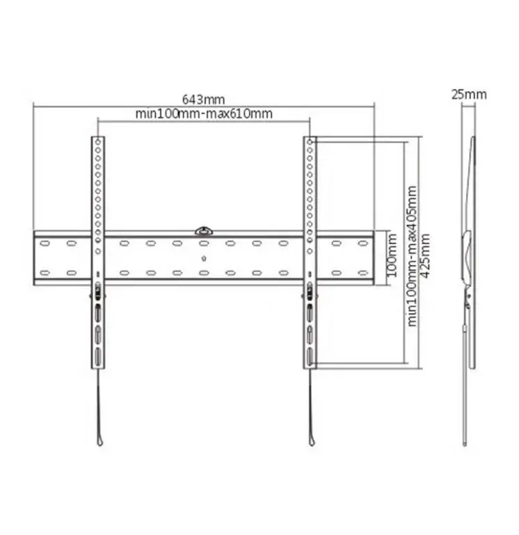 Gembird стенна стойка за телевизор TV Mount - WM-70F-01 - 37"-70", 40 kg