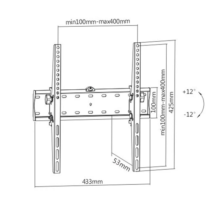 Gembird стенна стойка за телевизор TV Mount - WM-55T-02 - 32"-55", 40 kg