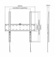 Gembird стенна стойка за телевизор TV Mount - WM-55F-02 - 32"-55", 40 kg