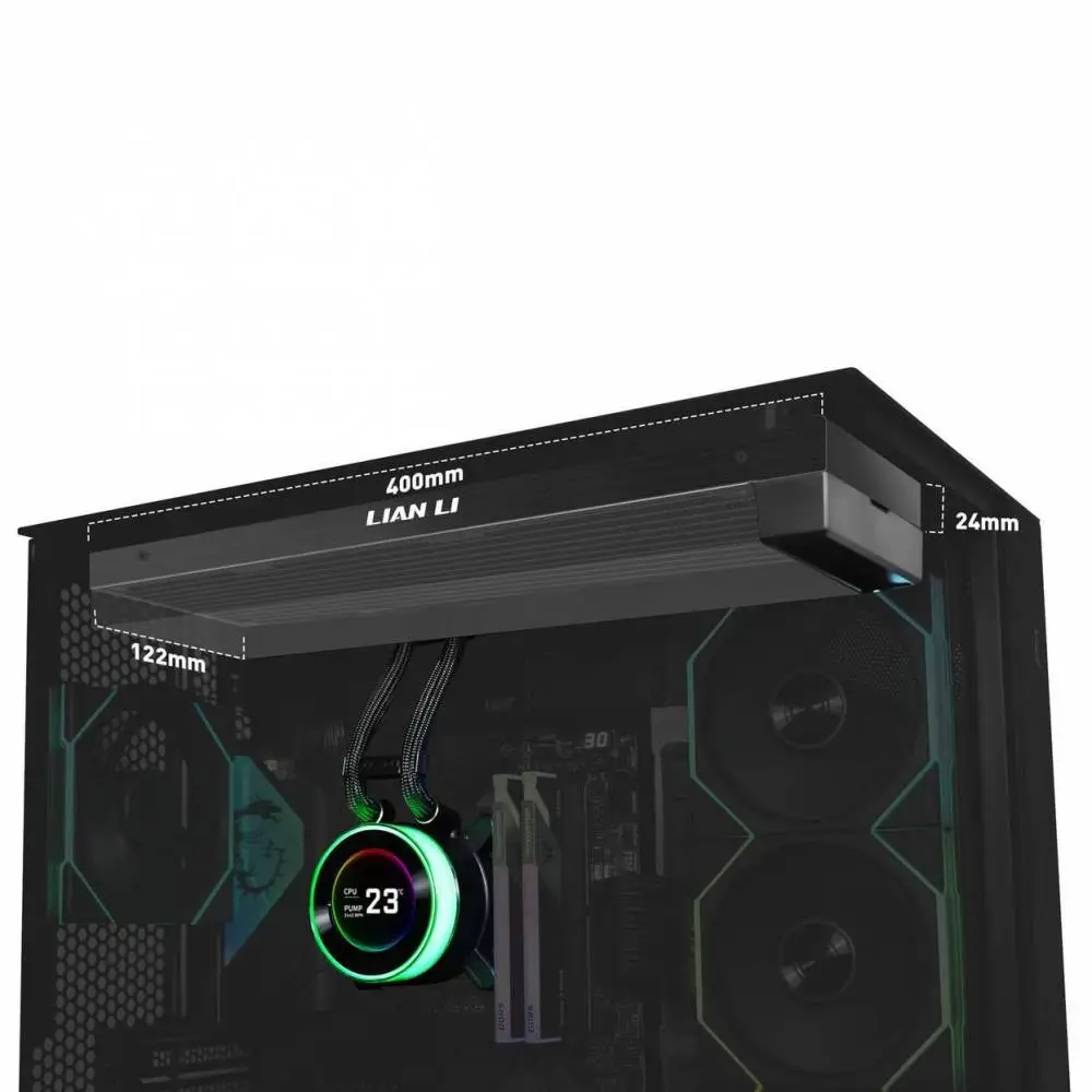 Охладител за процесор Lian Li HydroShift II LCD-C 360 Fanless ARGB - Черен