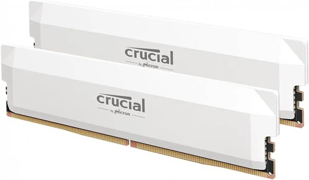 Памет Crucial Pro White 64GB (2x32GB) DDR5 6000MHz CL40 EXPO/XMP - CP2K32G60C40U5W