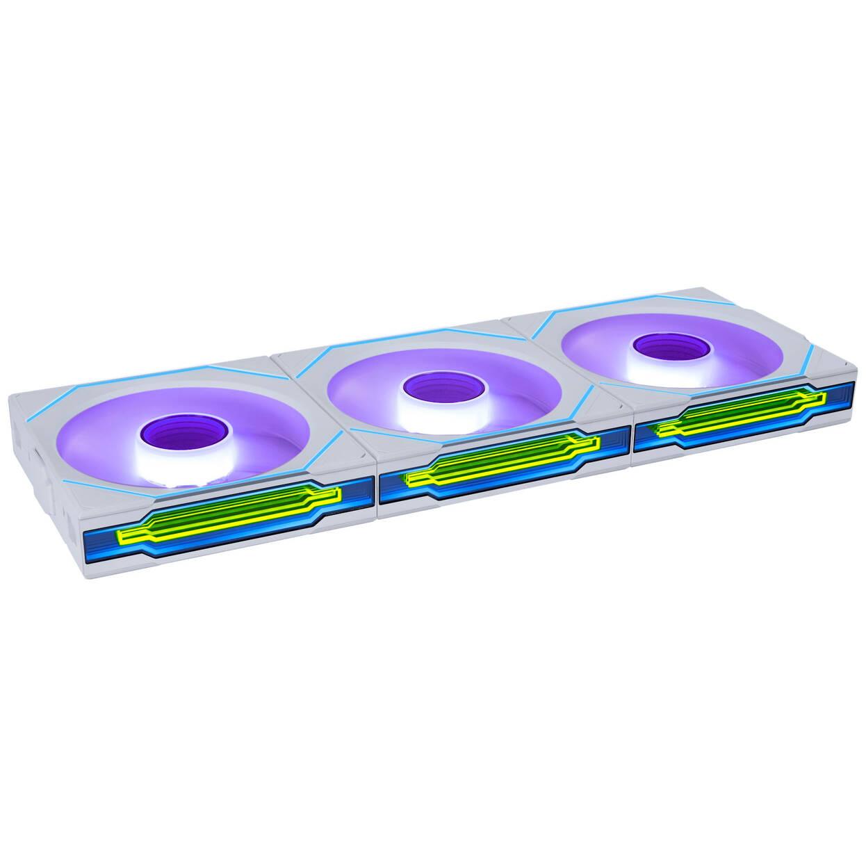 Вентилатори 3бр Lian Li UNI FAN SL-INF Wireless ARGB PWM Reverse - 120 mm Бели + Контролер