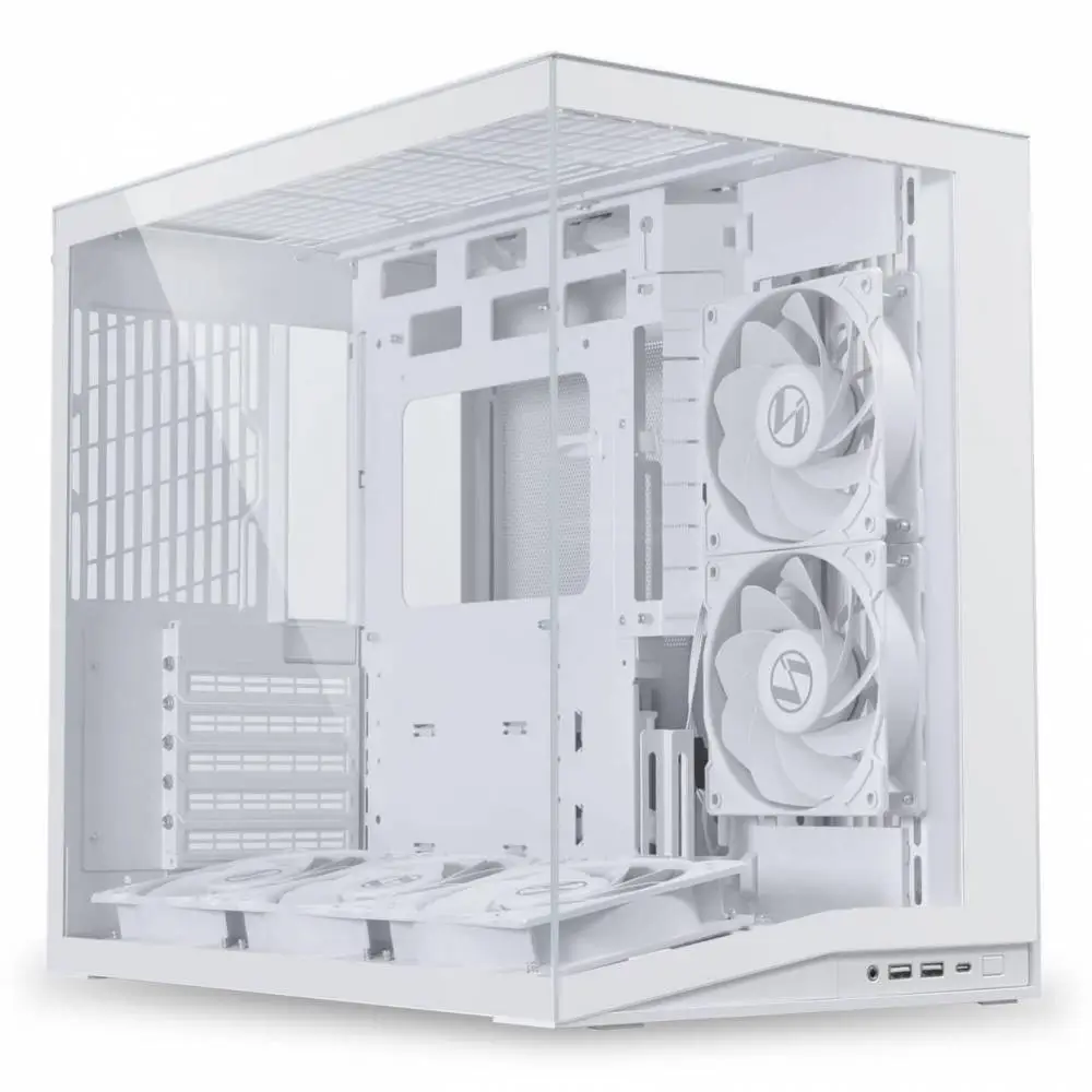 Кутия Lian Li O11 Dynamic Mini V2 Flow + 5 Вентилатора, Mini-Tower - White