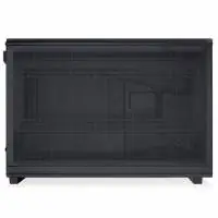 Кутия Lian Li DAN A3-mATX Wood Edition Black, Tempered Glass, Micro Tower