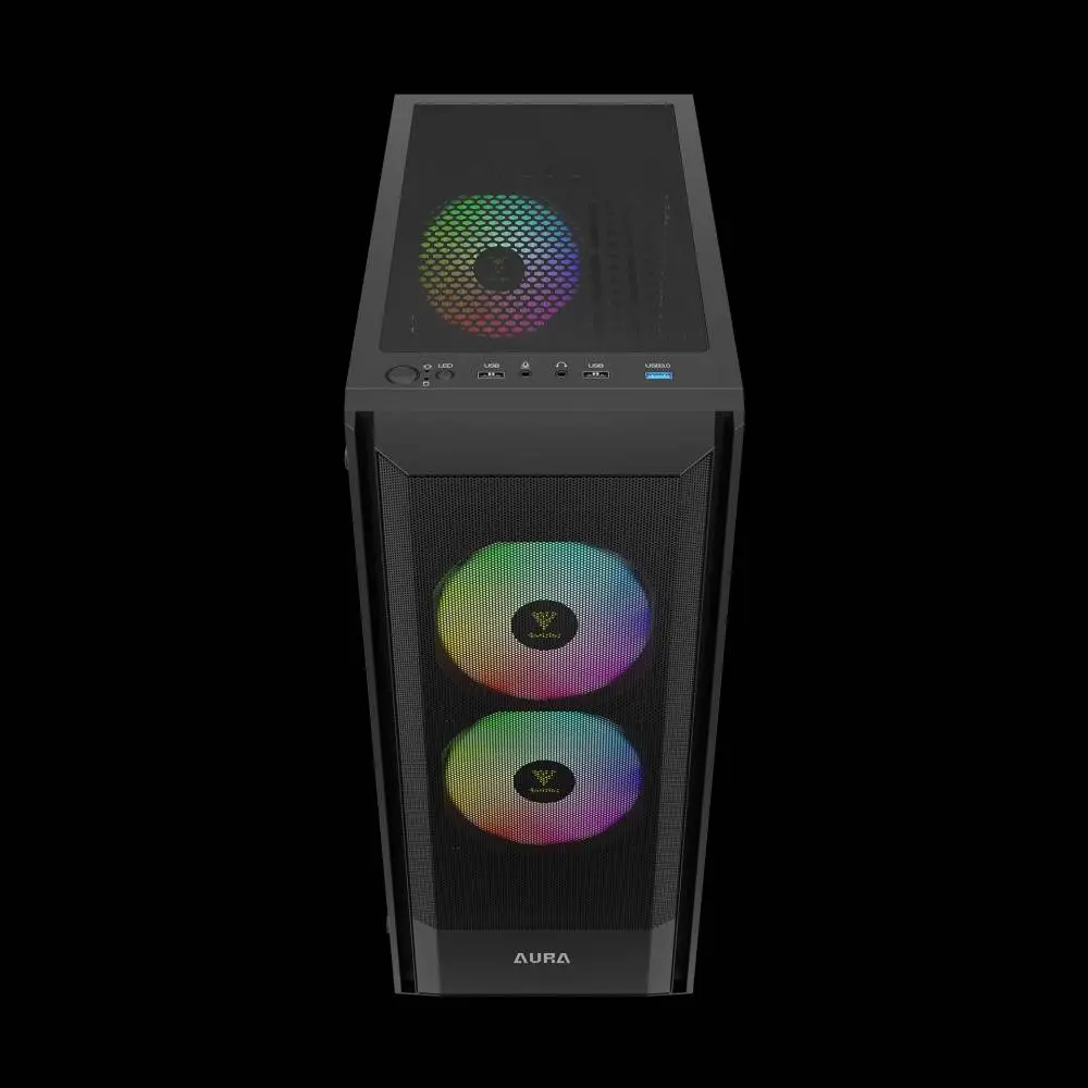 Gamdias кутия Case ATX - AURA GC6 ELITE ARGB BK - Addressable RGB, Mesh