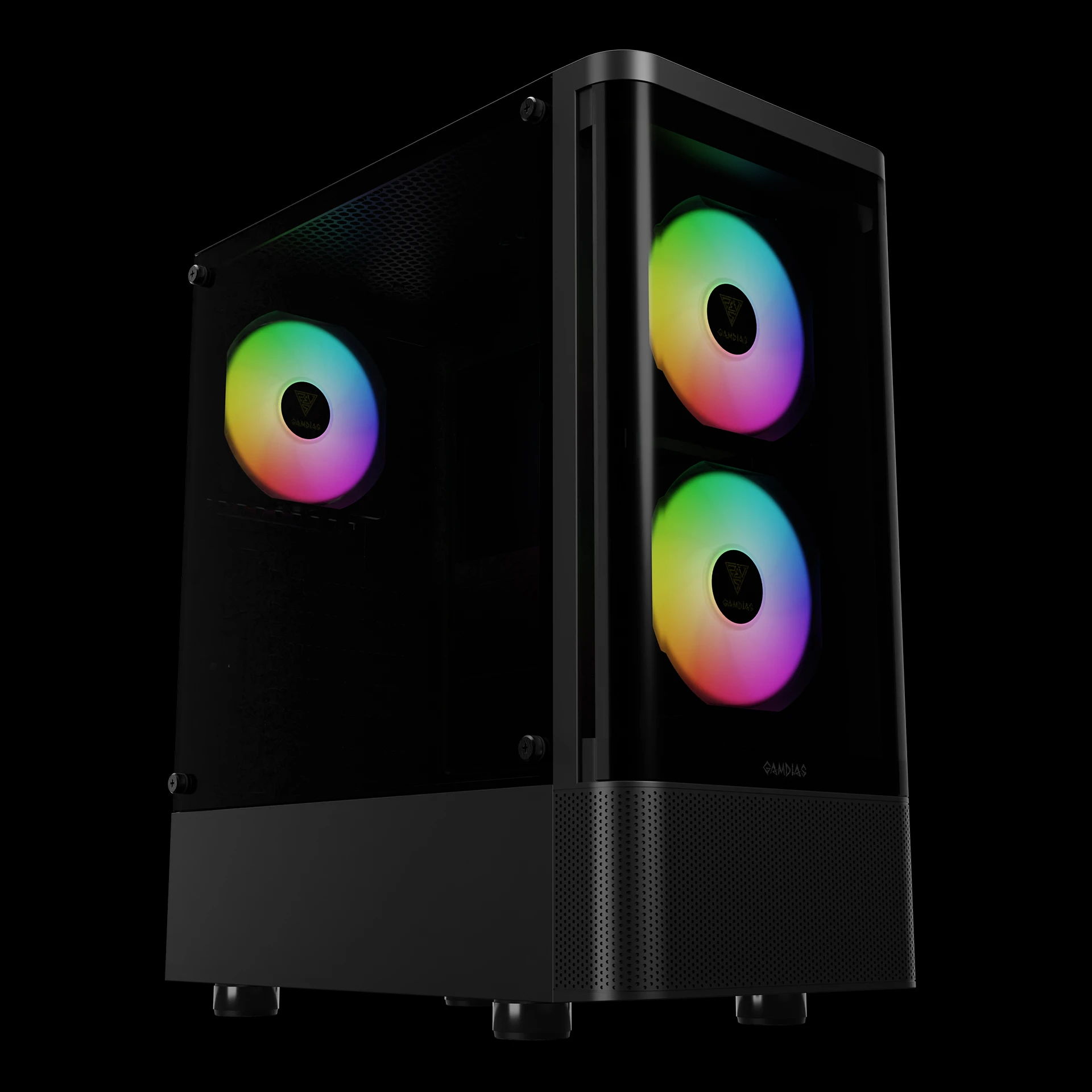 Кутия Gamdias TALOS E3 CG Case ATX, 3 x 120 mm A-RGB, Curved Glass