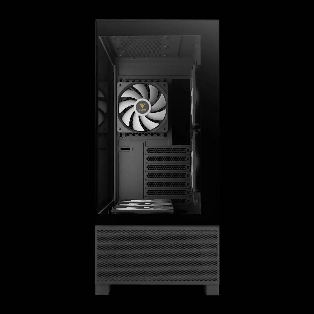 Кутия Gamdias AURA GC12 ARGB BK Case mATX, 6 x 120 mm A-RGB, USB-C, Tempered Glass