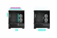 Кутия Gamdias AURA GC12 ARGB BK Case mATX, 6 x 120 mm A-RGB, USB-C, Tempered Glass