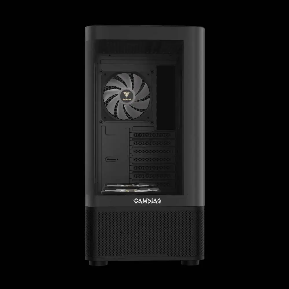 Kутия Gamdias ATLAS E2 Case ATX, 3 x 120 mm A-RGB, Digital Display, Curved Glass
