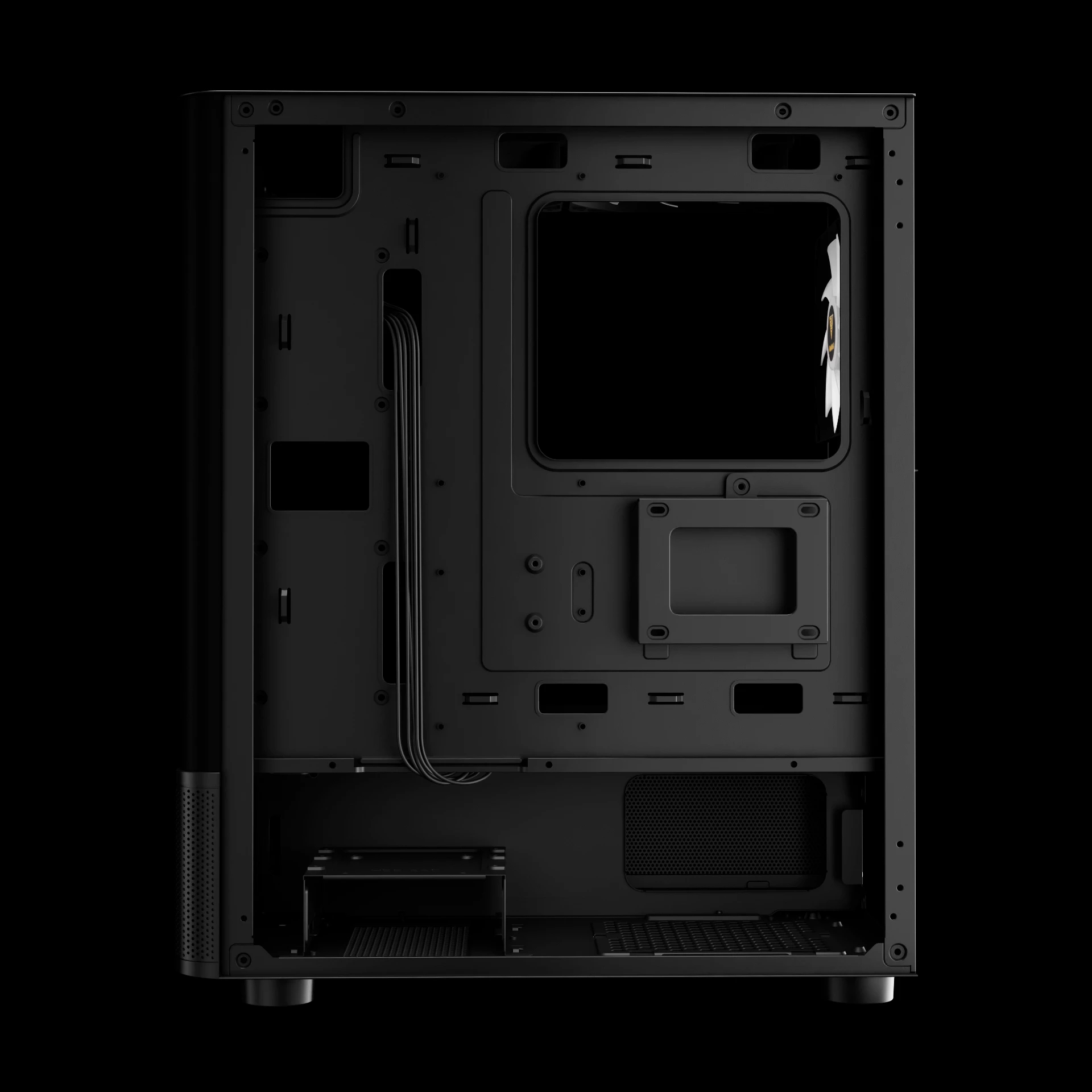 Kутия Gamdias ATLAS E2 Case ATX, 3 x 120 mm A-RGB, Digital Display, Curved Glass