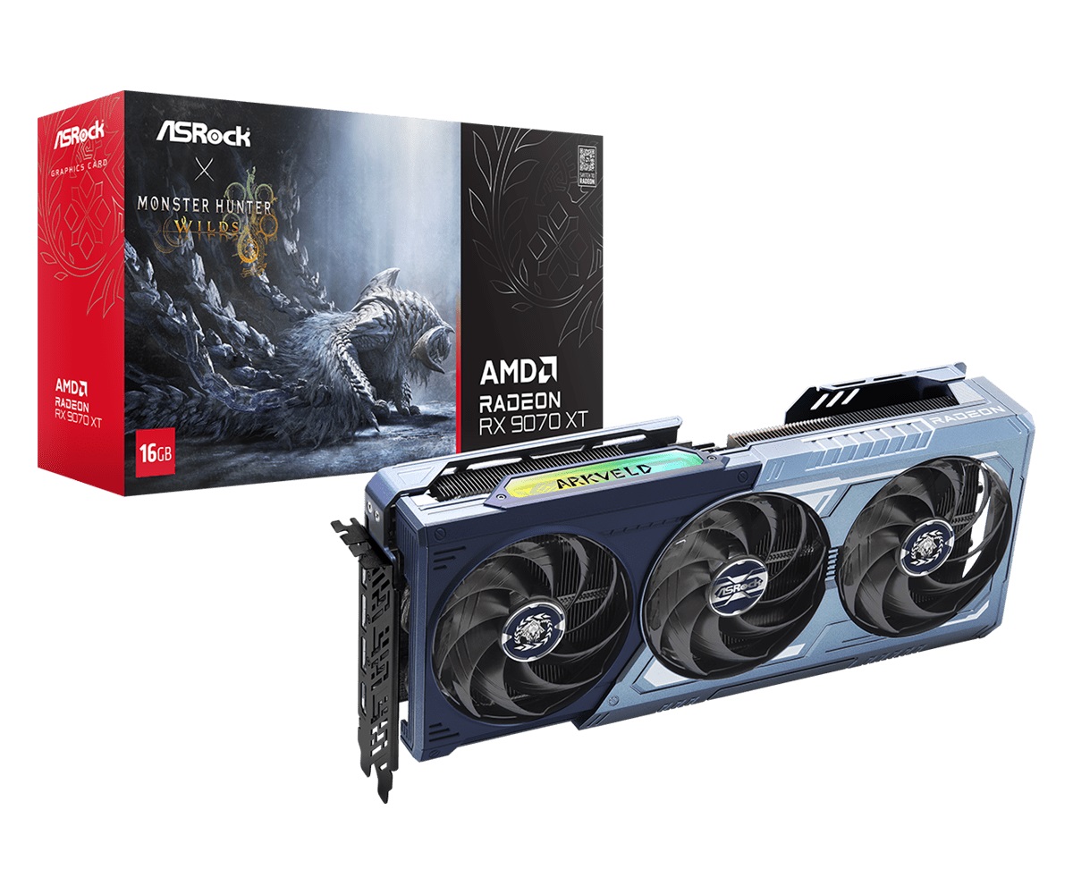 Видео карта Asrock AMD Radeon RX 9070 XT Monster Hunter Wilds Edition 16GB - RX9070XT MH 16G