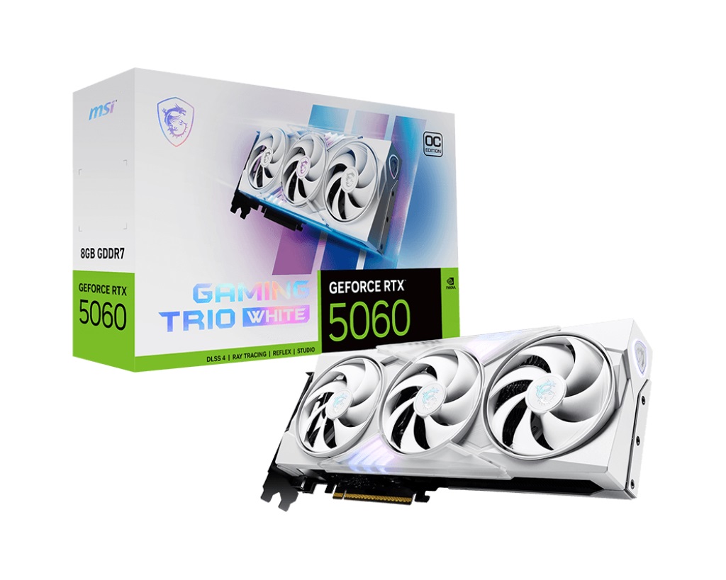 Видео карта MSI GeForce RTX 5060 8G GAMING TRIO OC WHITE