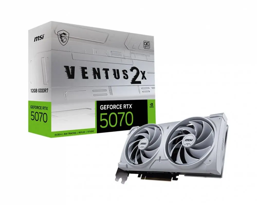 Видео карта MSI GeForce RTX 5070 12G VENTUS 2X WHITE - 912-V532-026