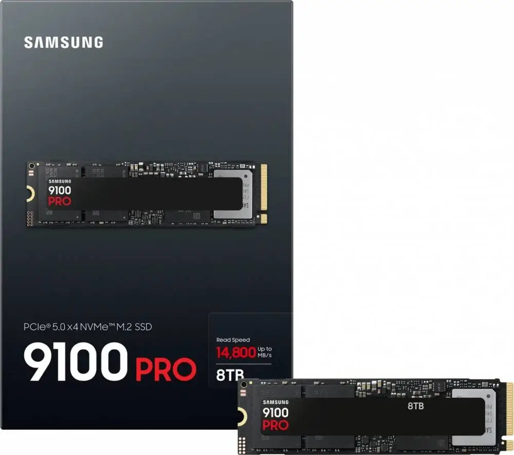 Disco SSD SAMSUNG 9100 PRO SSD 8TB M.2 PCIe Gen 5.0 x2 NVMe - MZ-VAP8T0BW