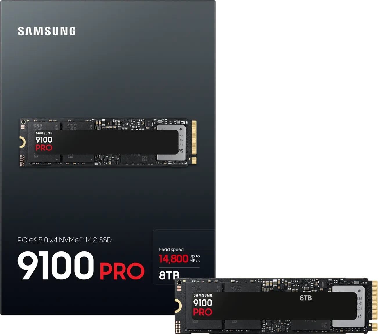 Disco SSD SAMSUNG 9100 PRO SSD 8TB M.2 PCIe Gen 5.0 x2 NVMe - MZ-VAP8T0BW