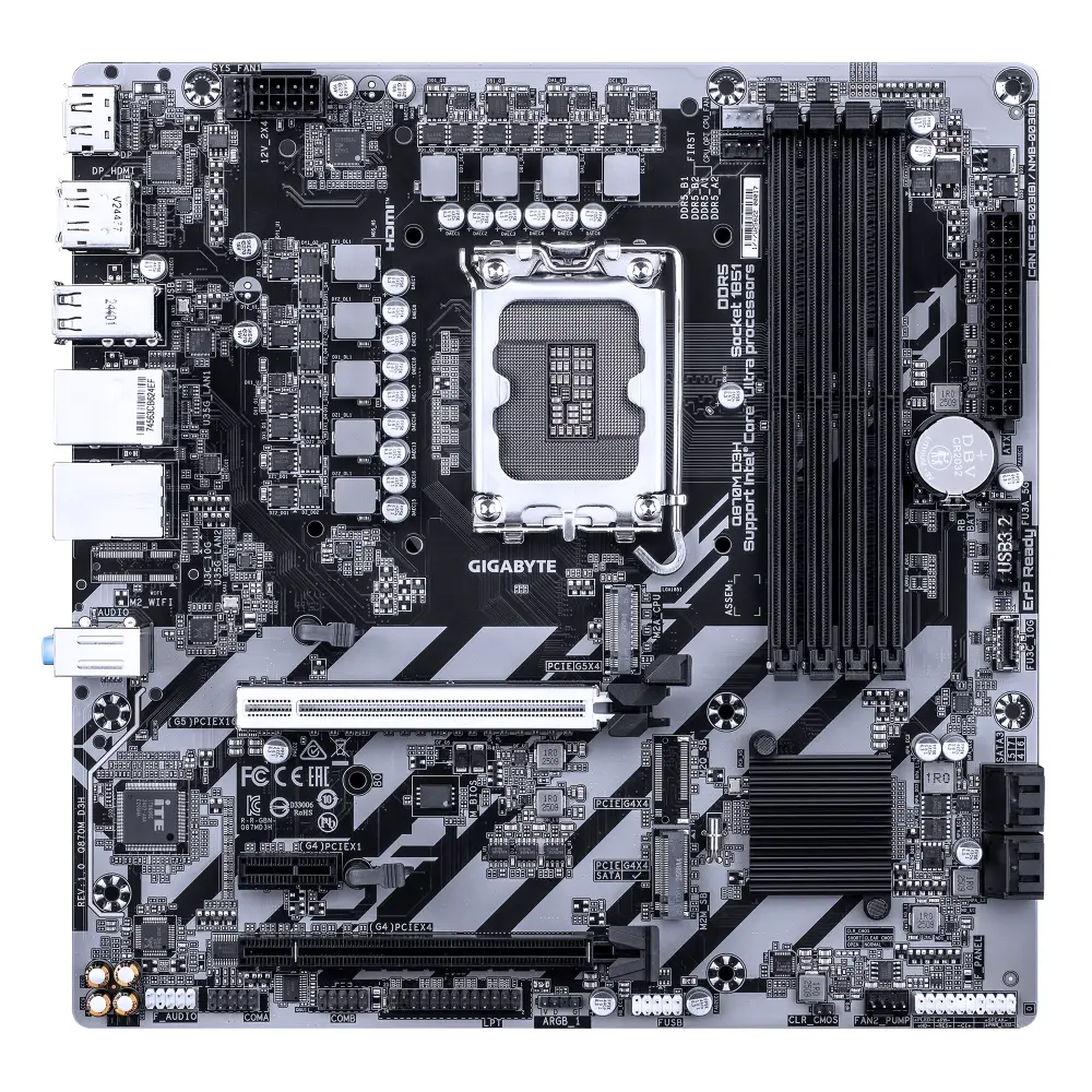 GIGABYTE Q870M D3H Motherboard, LGA 1851