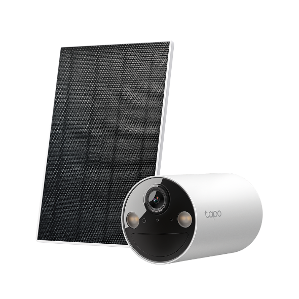 TP LINK C410-kit включва:  IP Camera tapo C410 + tapo A201 соларен панел
