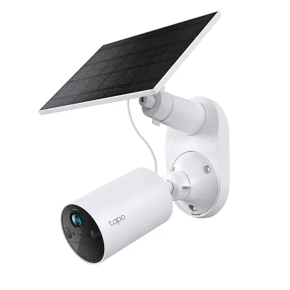 TP LINK C410-kit включва:  IP Camera tapo C410 + tapo A201 соларен панел
