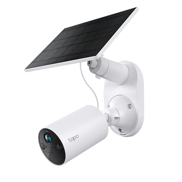 TP LINK C410-kit включва:  IP Camera tapo C410 + tapo A201 соларен панел