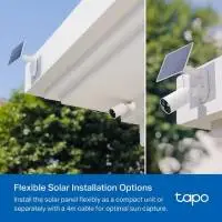 TP LINK C410-kit включва:  IP Camera tapo C410 + tapo A201 соларен панел