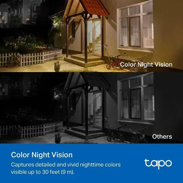 TP LINK C410-kit включва:  IP Camera tapo C410 + tapo A201 соларен панел