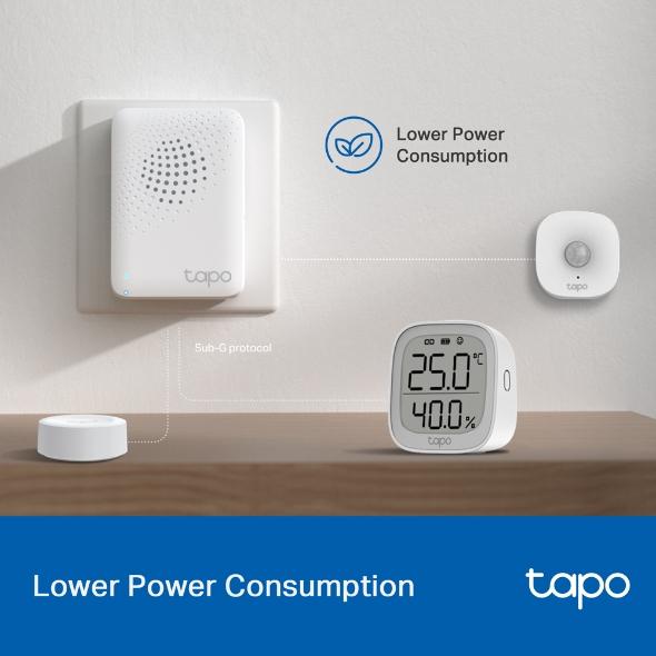 TP LINK hub inteligente con timbre H100, alarma, se coordina con sensores inteligentes Tapo, conecta hasta 64 dispositivos inteligentes, timbre, Wi-Fi