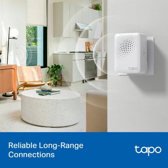 TP LINK hub inteligente con timbre H100, alarma, se coordina con sensores inteligentes Tapo, conecta hasta 64 dispositivos inteligentes, timbre, Wi-Fi