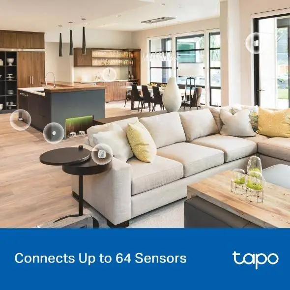 TP LINK hub inteligente con timbre H100, alarma, se coordina con sensores inteligentes Tapo, conecta hasta 64 dispositivos inteligentes, timbre, Wi-Fi