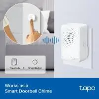 TP LINK интелигентен хъб със звънец H100, аларма, координира се с интелиг. сензори Tapo, свързва до 64 интелиг. у-ва, звънец, Wi-Fi