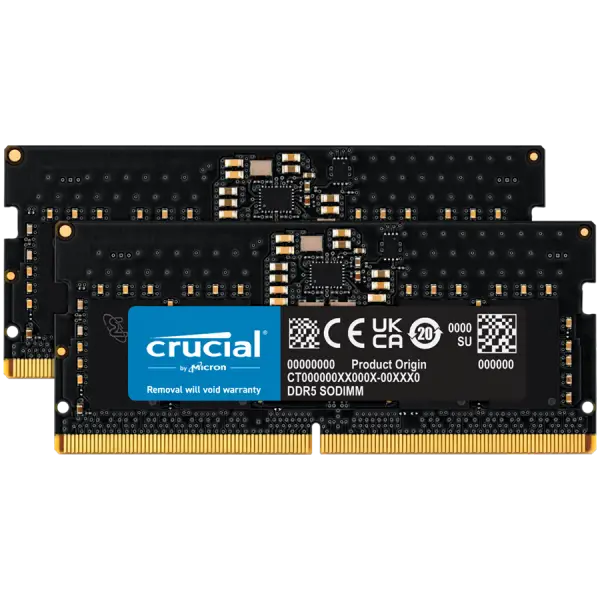 Памет Crucial 32GB (2x16GB) DDR5-5600 SODIMM CL46 - CT2K16G56C46S5
