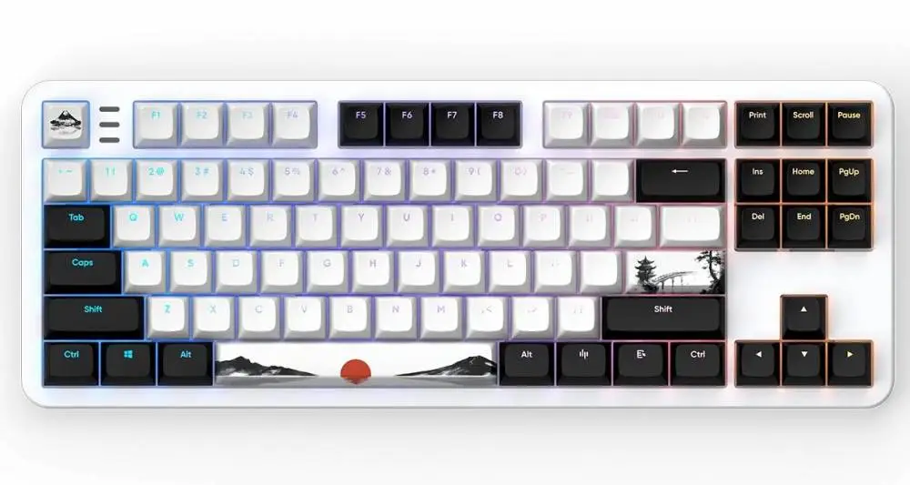 Геймърскa механична клавиатура Dark Project 87 Fuji V2 RGB TKL - G3MS Sapphire Switches, ABS