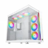 Кутия Xigmatek AQUA ULTRA AIR Arctic, 7 x ARGB Fans, EATX Case 