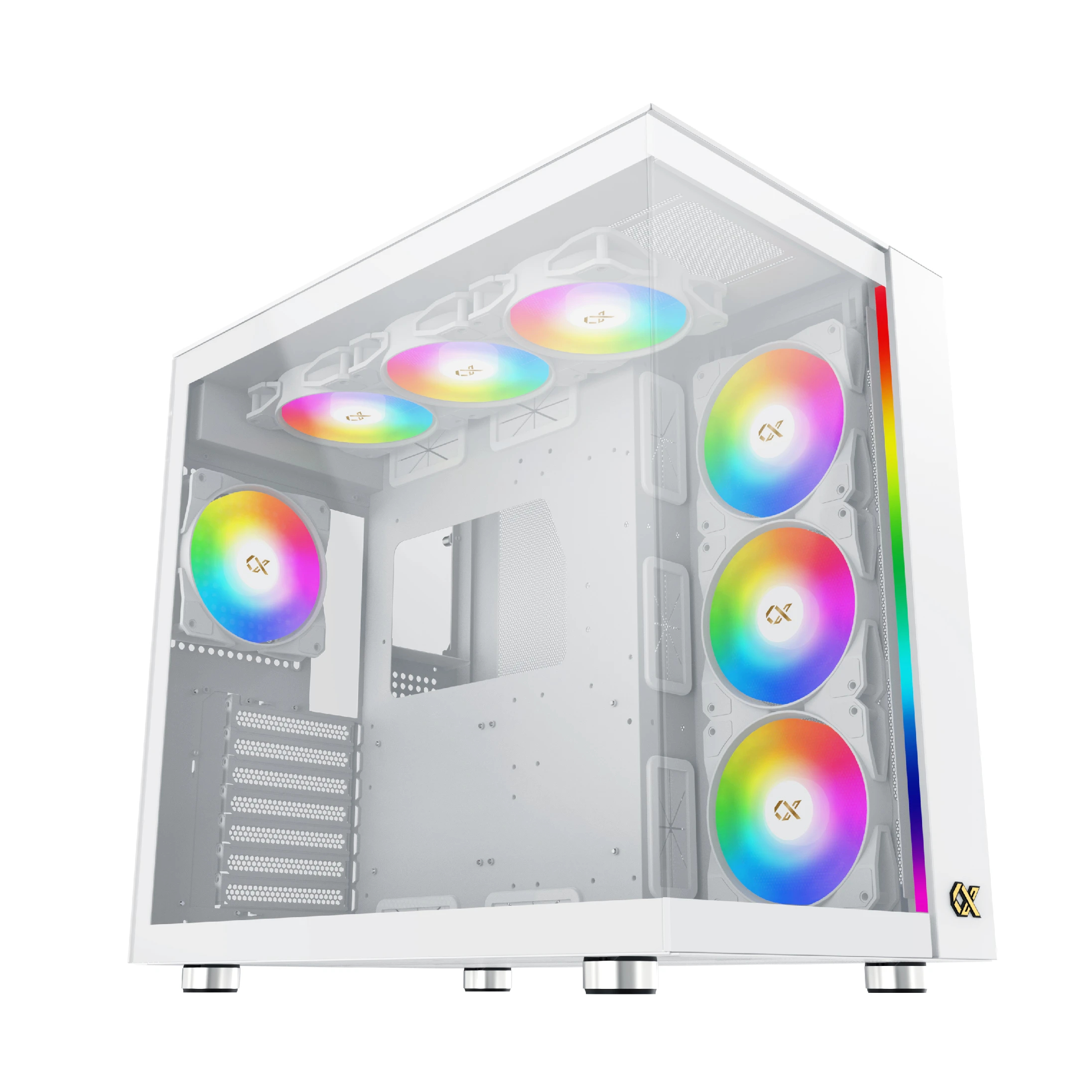 Кутия Xigmatek AQUA ULTRA AIR Arctic, 7 x ARGB Fans, EATX Case 