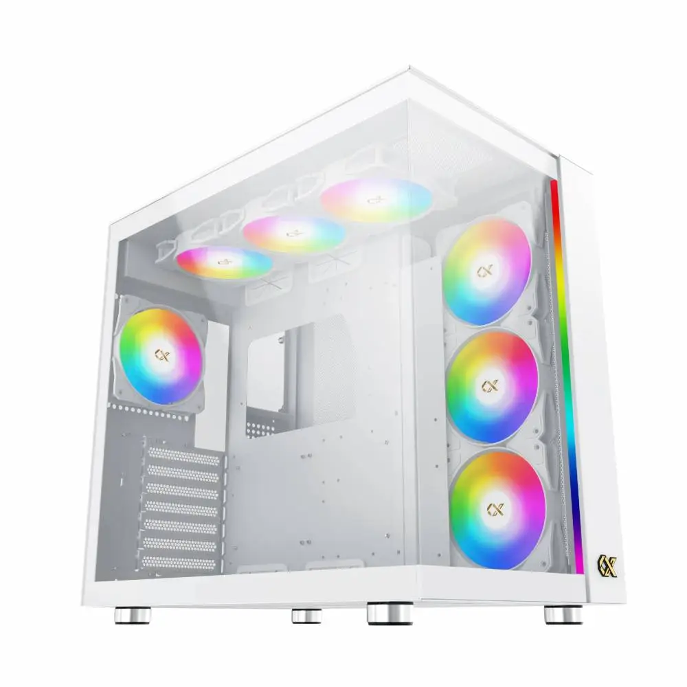 Кутия Xigmatek AQUA ULTRA AIR Arctic, 7 x ARGB Fans, EATX Case 