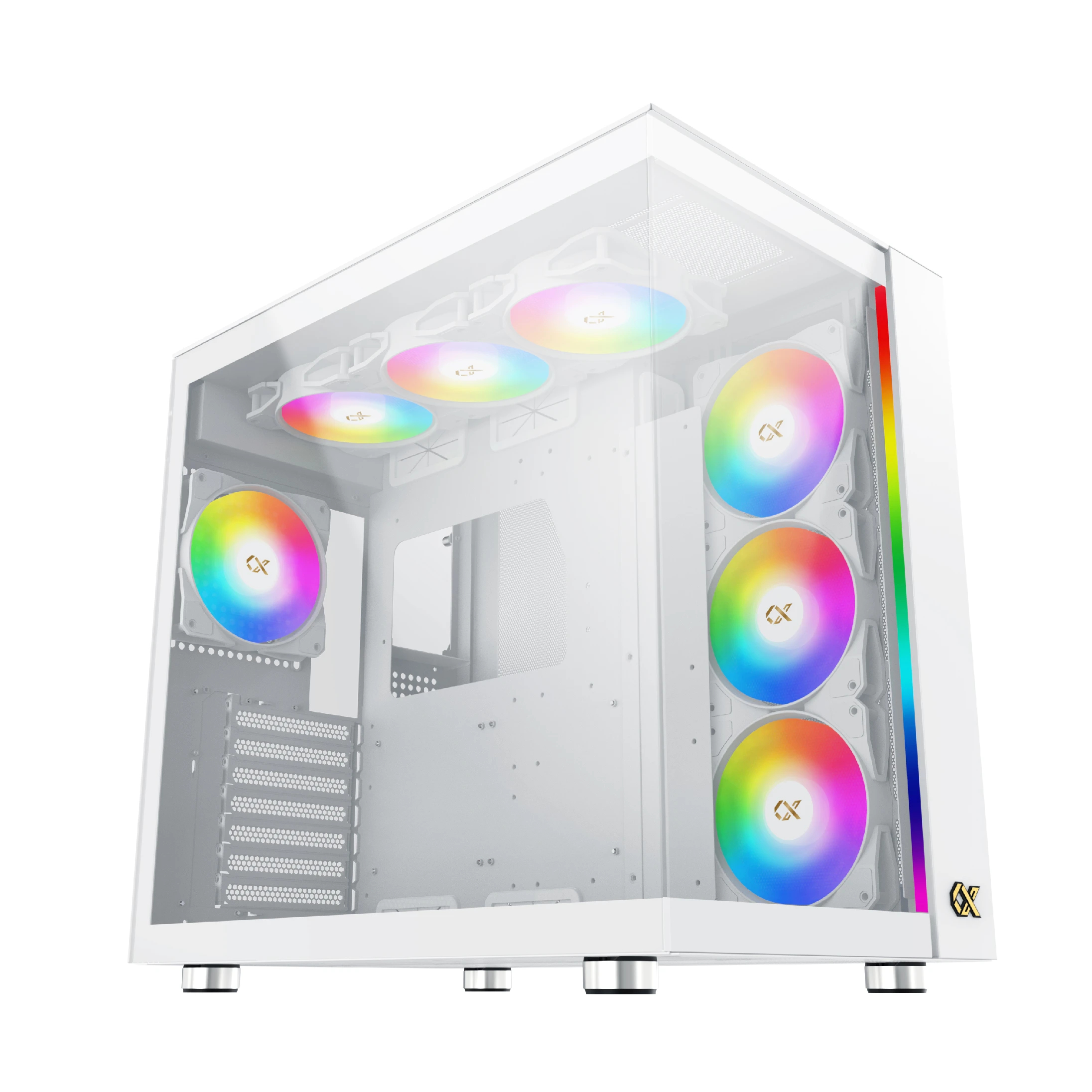 Кутия Xigmatek AQUA ULTRA AIR Arctic, 7 x ARGB Fans, EATX Case 