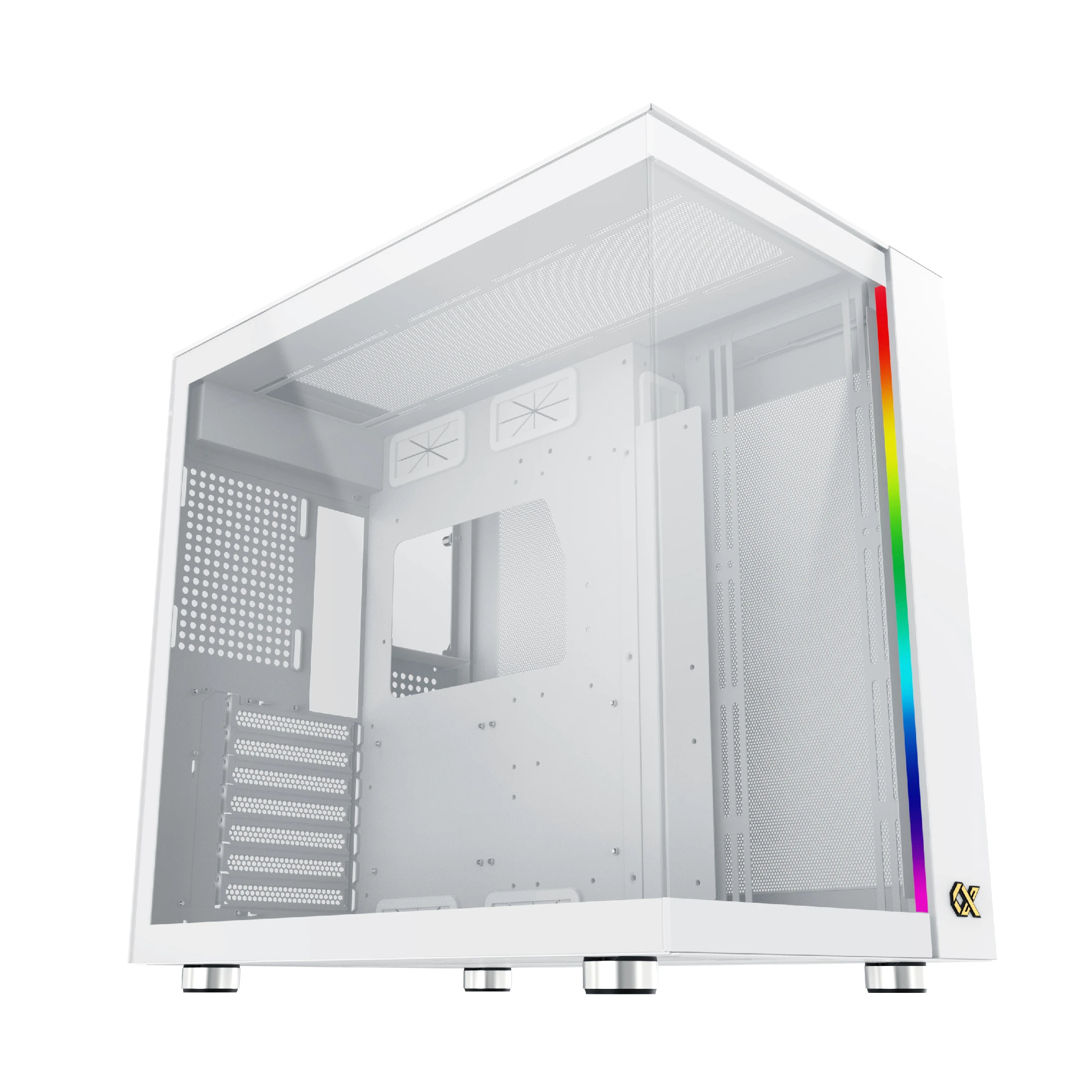 Кутия Xigmatek AQUA ULTRA AIR Arctic, 7 x ARGB Fans, EATX Case 