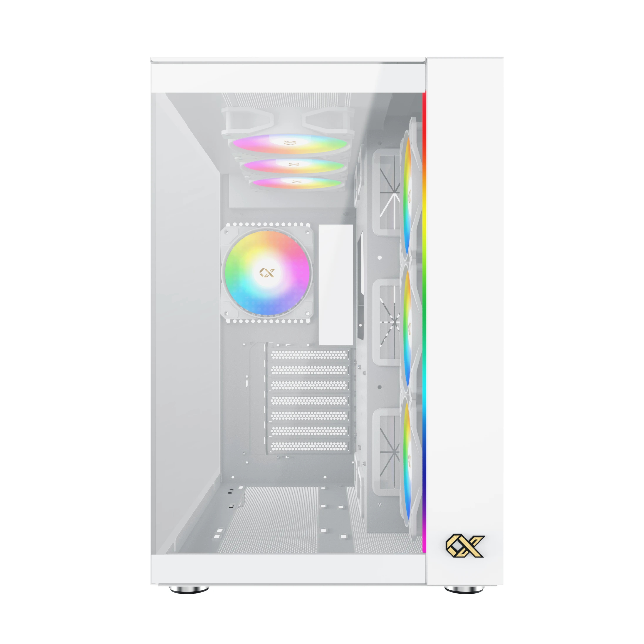 Кутия Xigmatek AQUA ULTRA AIR Arctic, 7 x ARGB Fans, EATX Case 