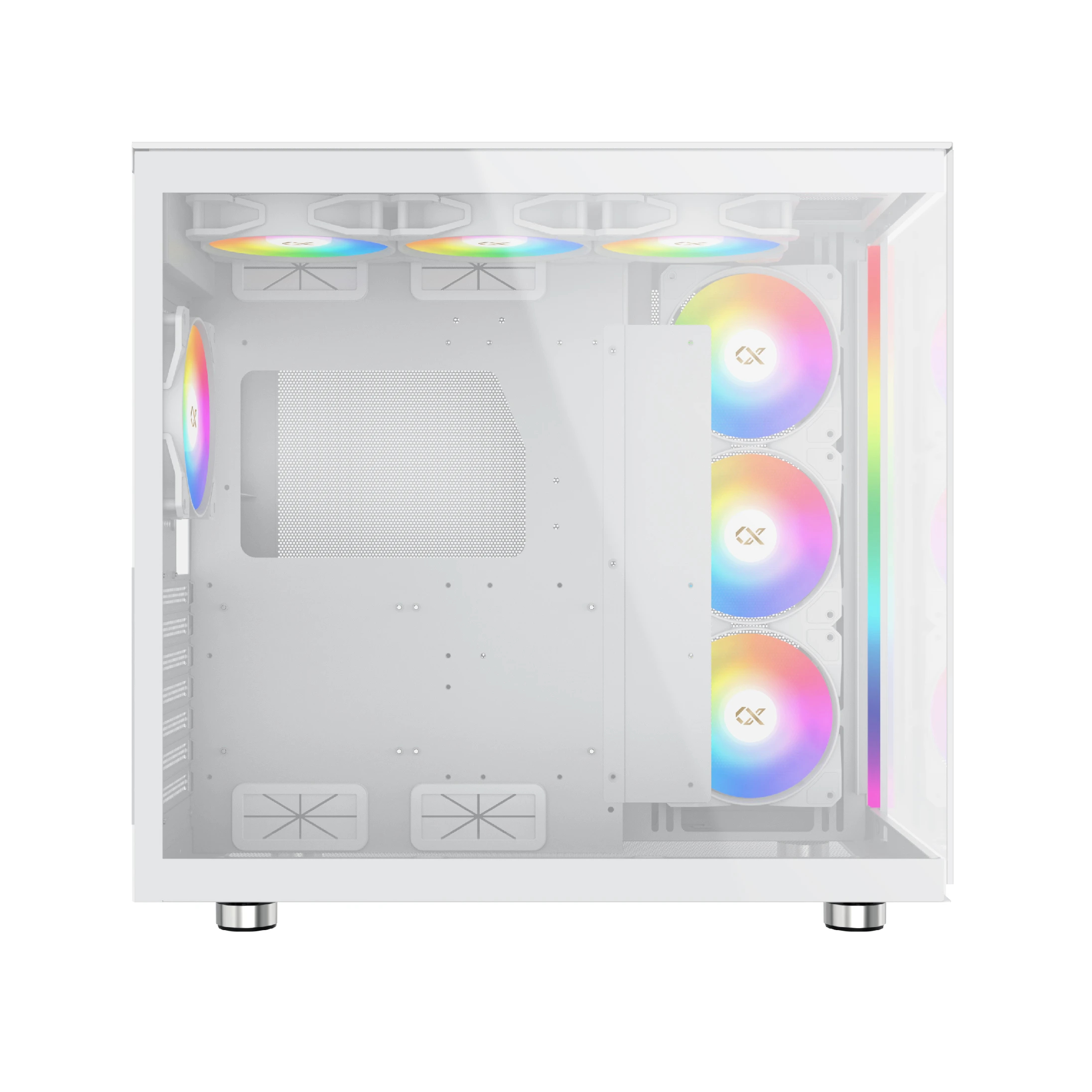 Кутия Xigmatek AQUA ULTRA AIR Arctic, 7 x ARGB Fans, EATX Case 