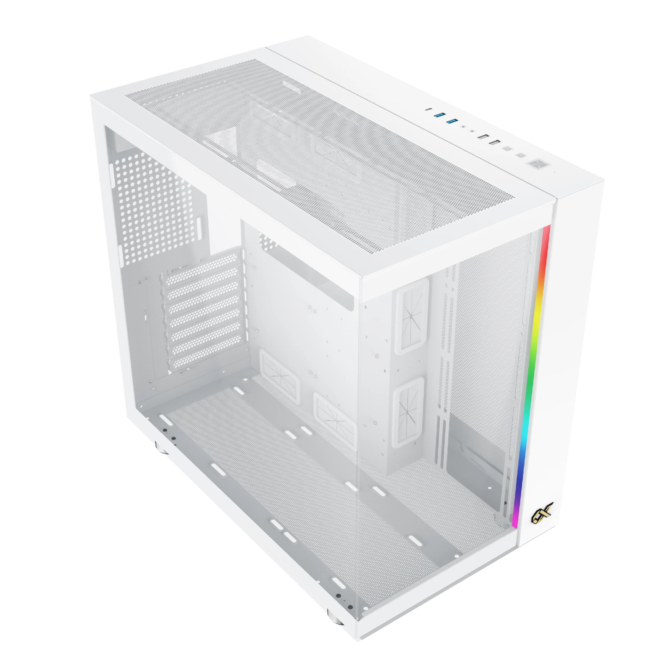 Кутия Xigmatek AQUA ULTRA AIR Arctic, 7 x ARGB Fans, EATX Case 