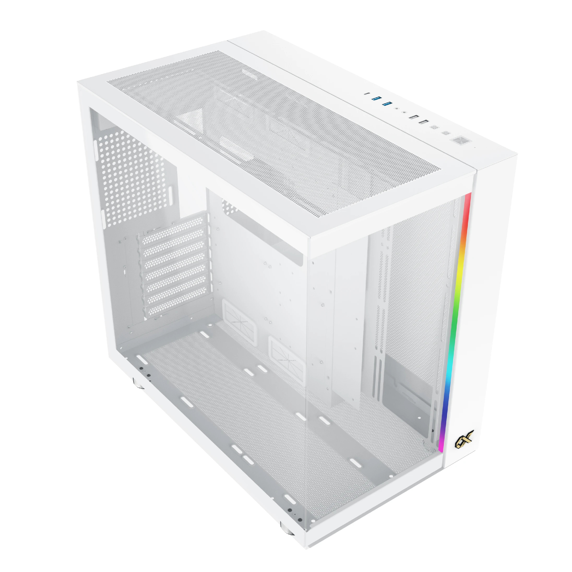 Кутия Xigmatek AQUA ULTRA AIR Arctic, 7 x ARGB Fans, EATX Case 