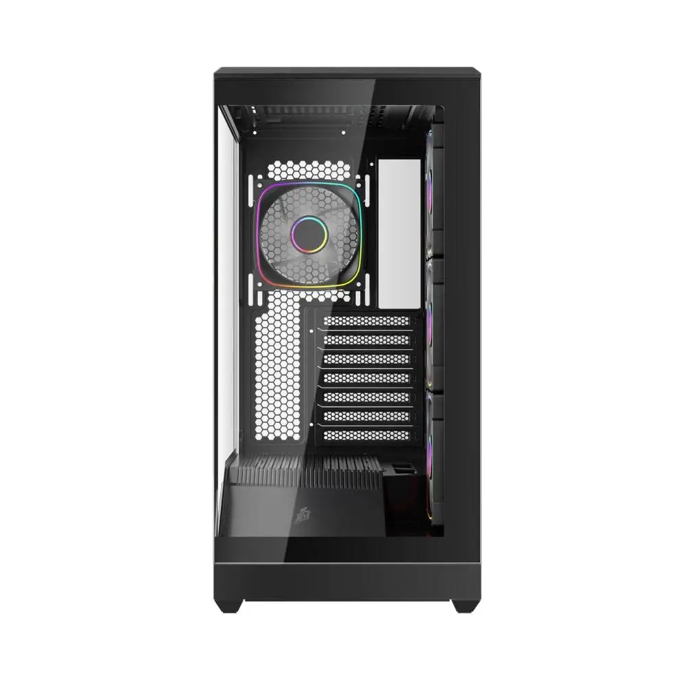 Кутия 1stPlayer GM7 Black, 4 x 120 mm A-RGB fans included, USB-C, ATX Case