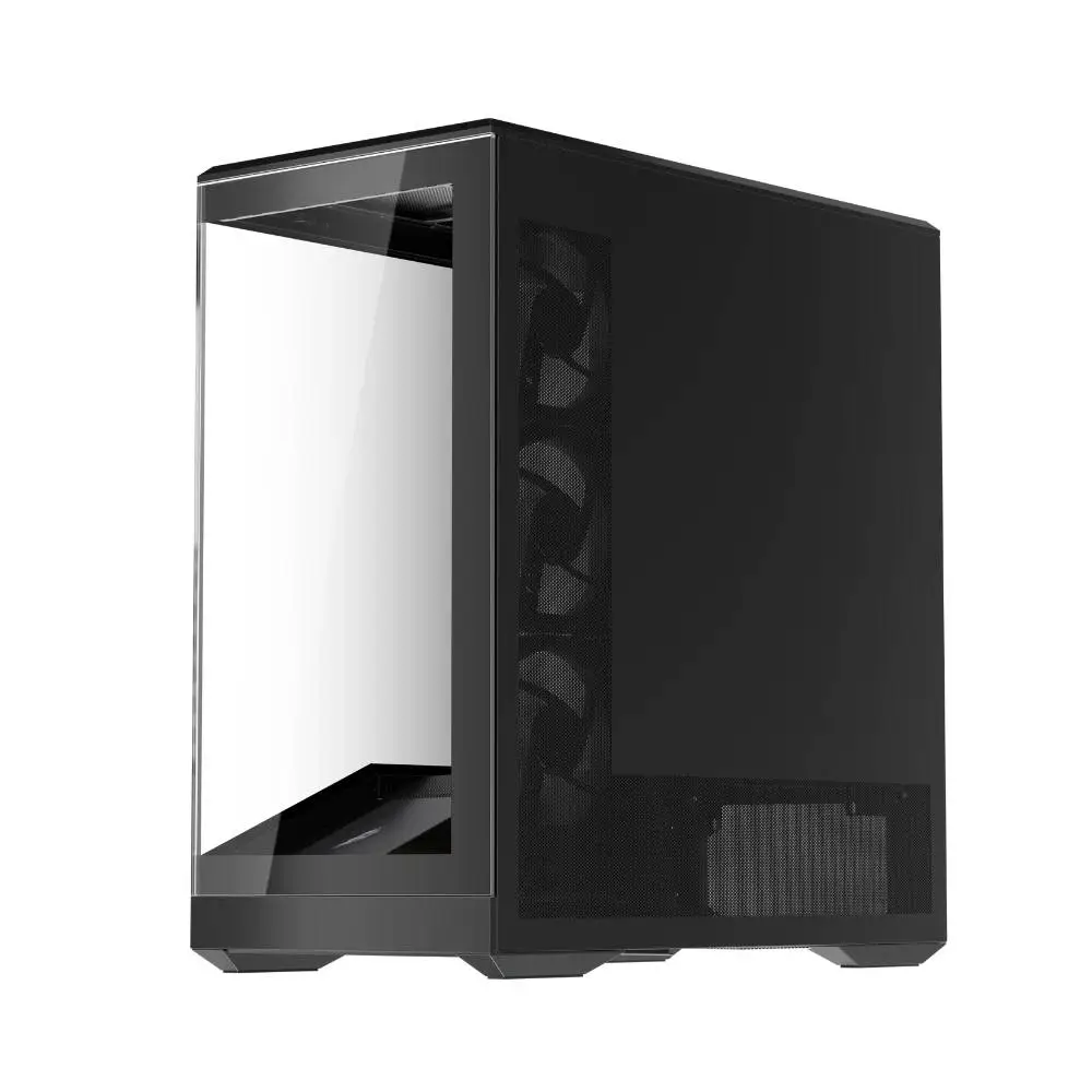 Кутия 1stPlayer GM7 Black, 4 x 120 mm A-RGB fans included, USB-C, ATX Case