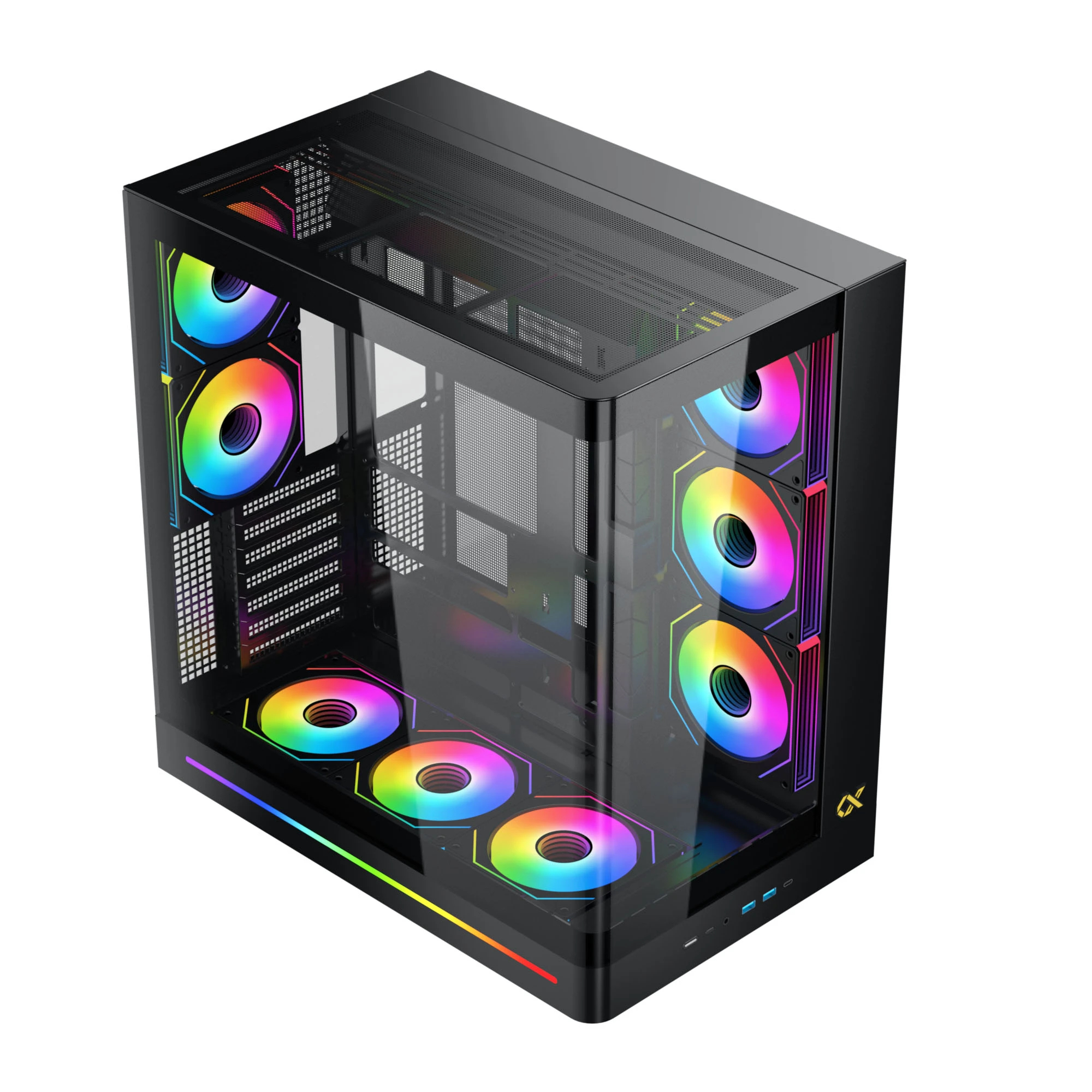Кутия Xigmatek PANO II AIR, 8 x ARGB Fans Case E-ATX