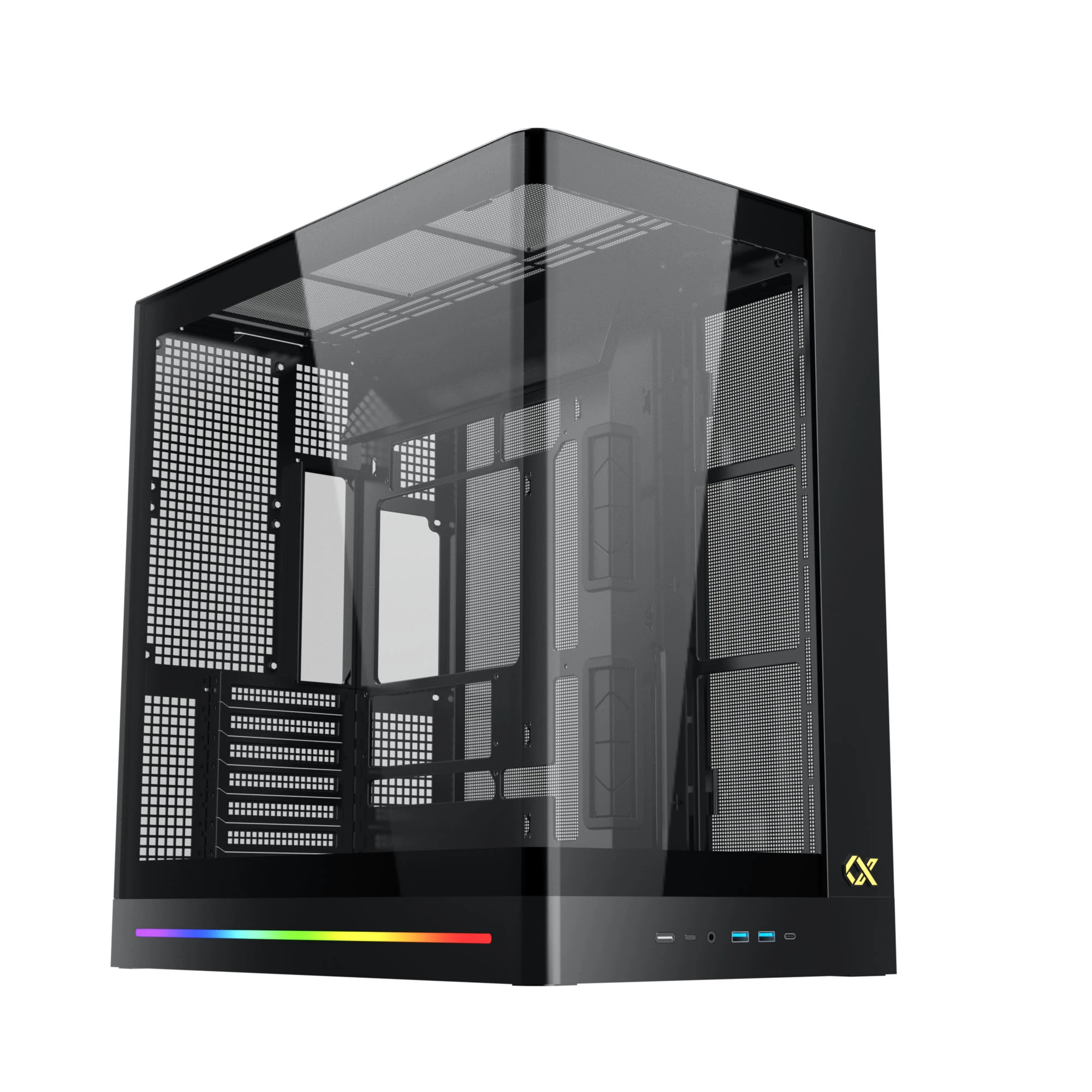 Кутия Xigmatek PANO II AIR, 8 x ARGB Fans Case E-ATX