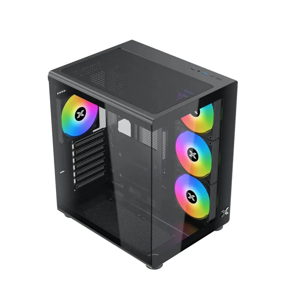 Кутия Xigmatek Aqua Compact Air 4 ARGB Fans Case ATX 