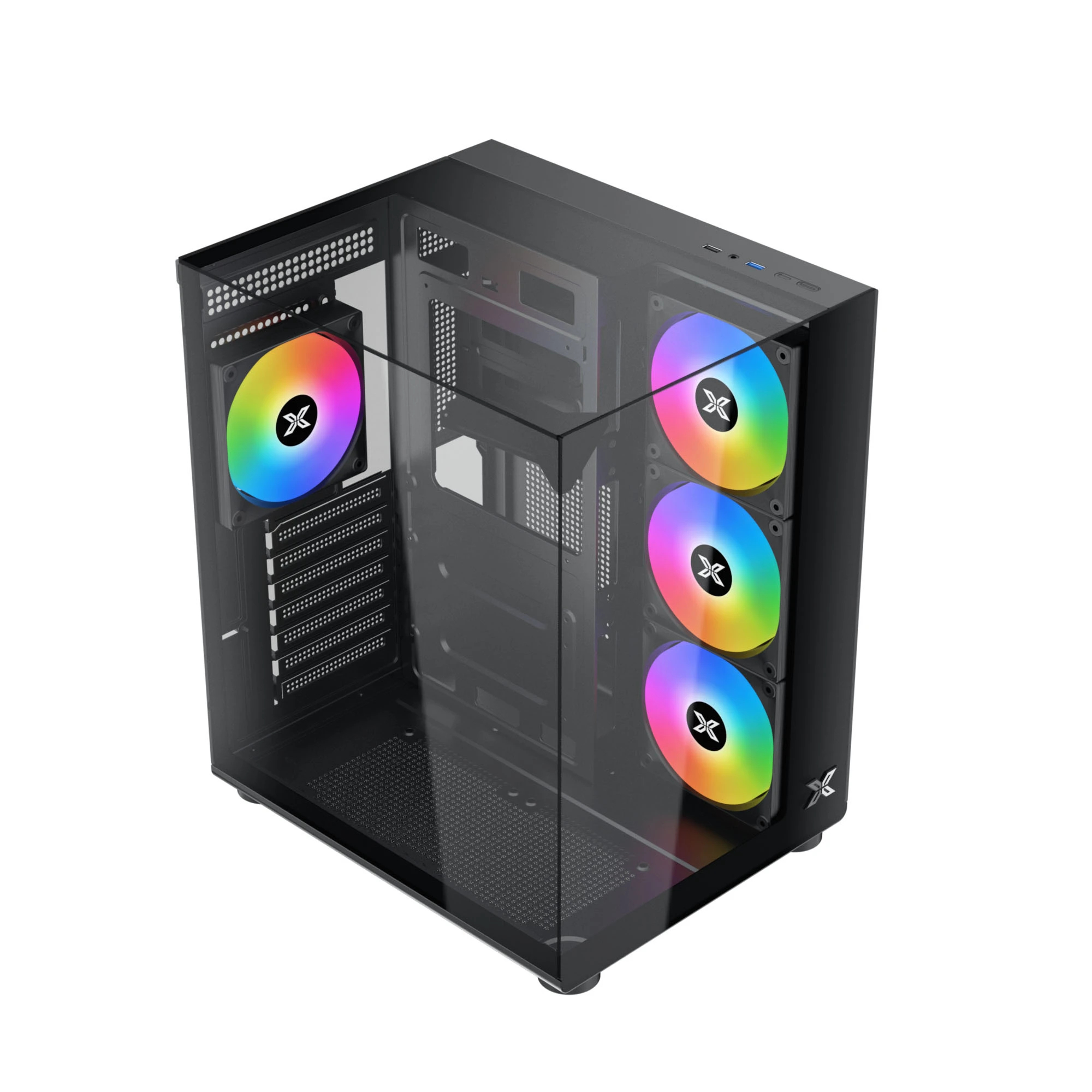 Кутия Xigmatek Aqua Compact 4 ARGB Fans Case ATX 